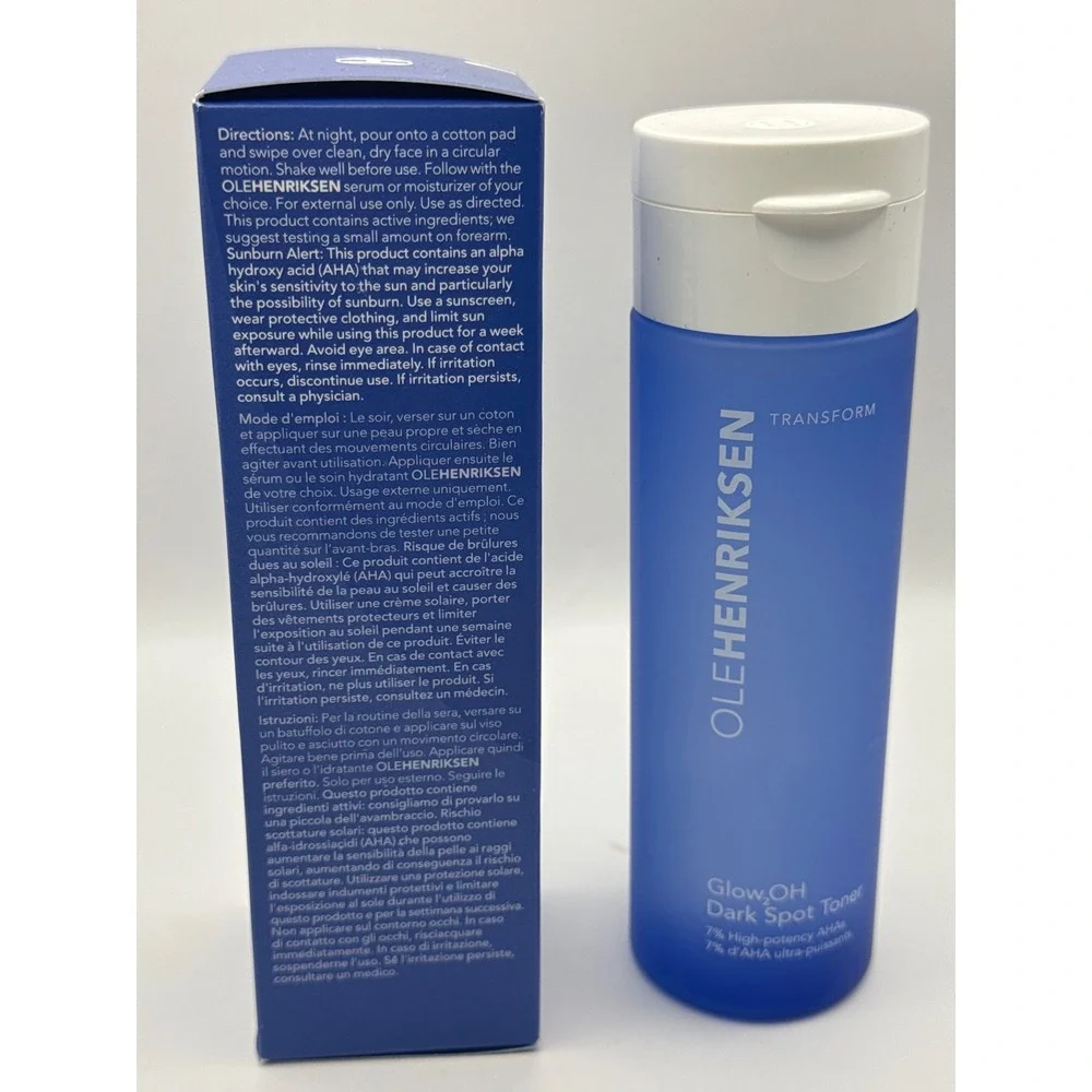 OLEHENRIKSEN GlowOH Dark Spot Toner 7% high potency‎ AHAs 190ML 6.5FL.OZ BNIB